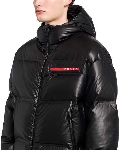 prada mens puffer jacket|prada nylon jacket men's.